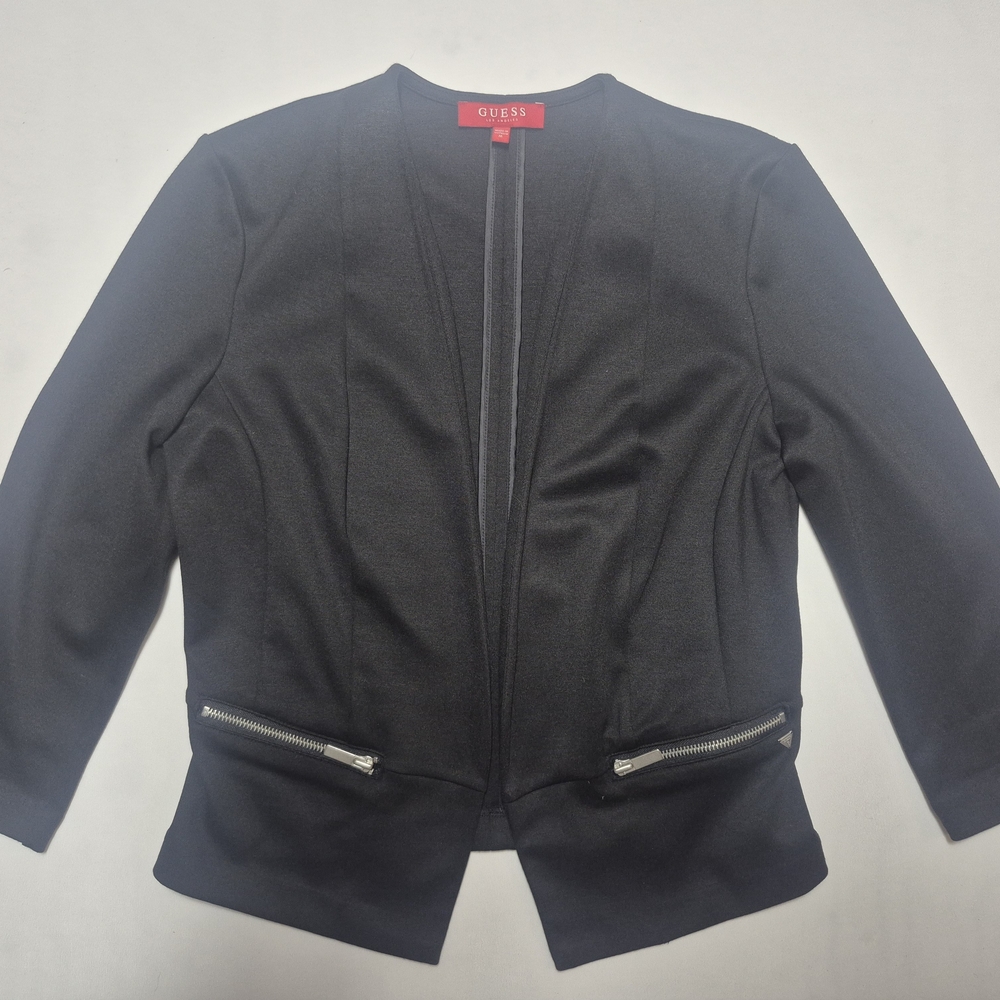 GUESS Black Blazer with Zipper Details - Picture 1 of 2